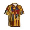 Ancient Egypt Tribe Series Men's Casual Shirts Short Sleeve Regular Fit Fashion Camp Beach Shirts Tops Black view 2