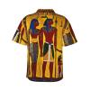 Ancient Egypt Tribe Series Men's Casual Shirts Short Sleeve Regular Fit Fashion Camp Beach Shirts Tops Black view 3