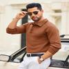 COOFANDY Mens Polo Sweater Slim Fit Ligthweight Pullover Fall Sweater with Collar Brown view 3
