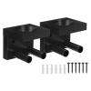 PATIKIL Baseball Bat Holder, 2 Pcs Baseball Wall Mount Bat Holder Sports Display Wall Mount Softball Storage Hockey Stick by Wood, Black