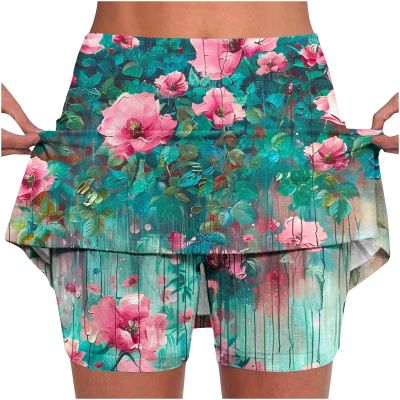 Womens Skorts Dressy Casual Summer Shorts Plus Size Athletic Skorts for Women Running Tennis Workout Outfits Golf Shorts Women Multicolor 2X