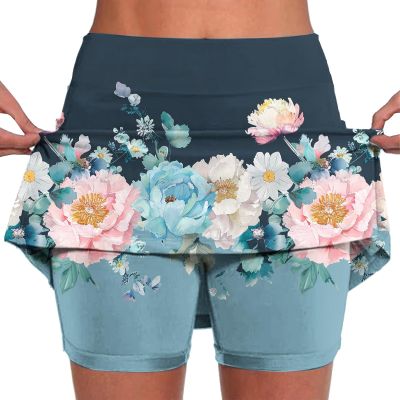 Womens Skorts Dressy Casual Summer Shorts Plus Size Athletic Skorts for Women Running Tennis Workout Outfits Pleated Skort Multicolor 2X