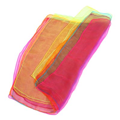 KOMBIUDA 12pcs Boy Girl Scarves Square Dance Scarves for Boys and Girls Juggling Variety Colors