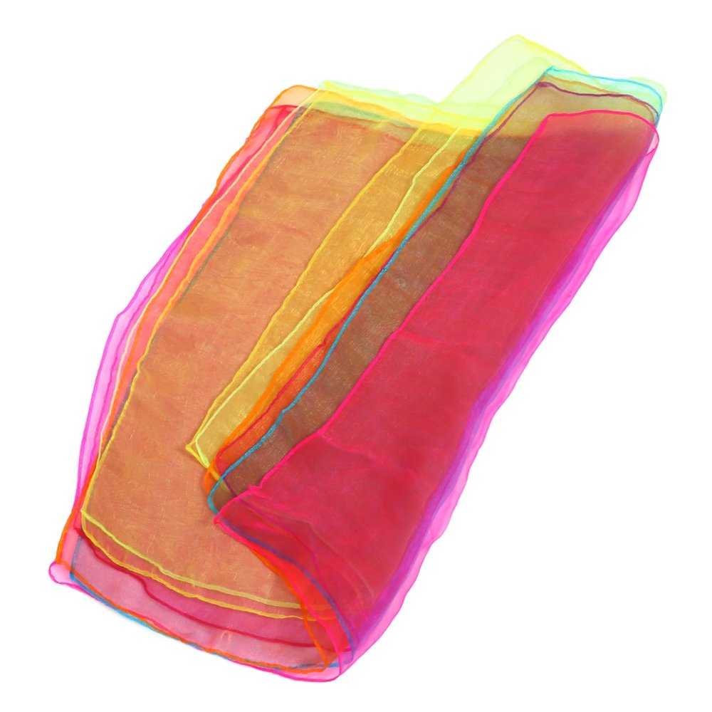 KOMBIUDA 12pcs Boy Girl Scarves Square Dance Scarves for Boys and Girls Juggling Variety Colors