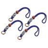 PATIKIL Paracord Lanyard Keychain, 4Pcs Cell Phone Keychain Rope Wrist Lanyards Braided Strap with Spring Ring for Hanging Key, Wavy Design, Dark Blue, Brown, Black view 1