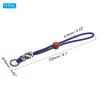 PATIKIL Paracord Lanyard Keychain, 4Pcs Cell Phone Keychain Rope Wrist Lanyards Braided Strap with Spring Ring for Hanging Key, Wavy Design, Dark Blue, Brown, Black view 2