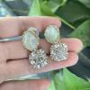 Women's Square Ear Clips Clip On Earrings Rhinestone Earrings Non Pierced Earrings for Brides Bridesmaids Prom and Wedding view 2