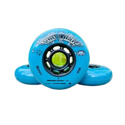 DNRJEWTA Roller Skating Wheel 72 76 80mm 4 Pieces/lot 84A Street Invaders Skating Wheel Patines Tire for Roller FSK Inline Skates Wheel for HV Skateboard Wheel(Color:Blue,Size:80mm)