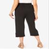 Roaman's Women's Plus Size Petite Plus Size Soft Knit Pull-On Capri Pant - 2X, Banana view 2