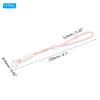 PATIKIL Paracord Lanyard Keychain, 4Pcs Cell Phone Keychain Rope Wrist Lanyards Braided Strap with Spring Ring for Hanging Key, Light Pink, White view 2