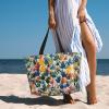 DRTGEDS Kids Hand Print Beach Pool Bags Tote for Women Ladies Large Gym Tote Carry On Bag for Weekender Travel view 2