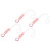 PATIKIL Paracord Lanyard Keychain, 4Pcs Cell Phone Keychain Rope Wrist Lanyards Braided Strap with Spring Ring for Hanging Key, Pink, White view 1