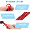 PATIKIL Paracord Lanyard Keychain, 4Pcs Cell Phone Keychain Rope Wrist Lanyards Braided Strap with Spring Ring for Hanging Key, Pink, White view 3