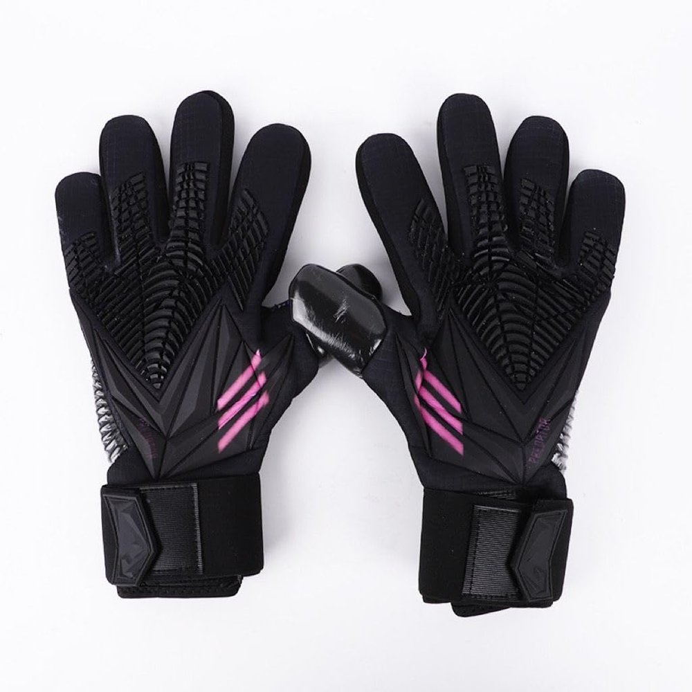 PLbSe Histarstore5 Soccer Goalkeeper Gloves Goalie Training Gloves Strong Grip Anti-Slip and Breathable for Adults and Children (Black,8)