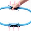 Drfeify Yoga Ring, Portable Lightweight Pilates Ring for Full Body Workout, Exercise Circle with Non-Slip Grip for Women Men Seniors Home Travel Gym (Blue) view 4