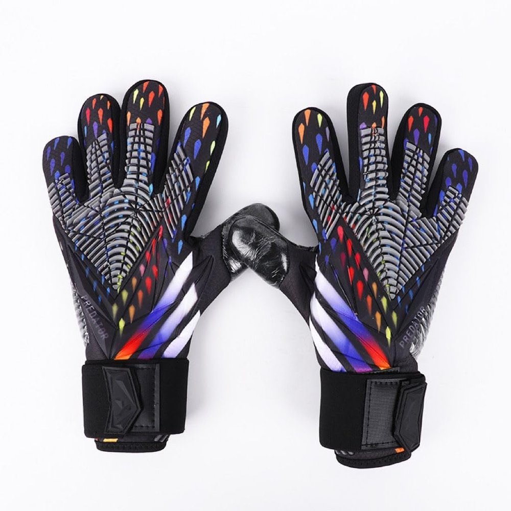 PLbSe Histarstore5 Soccer Goalkeeper Gloves Goalie Training Gloves Strong Grip Anti-Slip and Breathable for Adults and Children (Colour Grey,8)