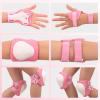 Kids Protective Gear Set - Knee Pads Elbow Pads with Wrist Guards for Ages 3-12 | 3-in-1 Safety Protective Gear for Skating, Cycling, Biking, Roller Skates, Scooters (Pink, S(3-7Years)) view 2