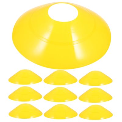 1 Set Football Training Logo Soccer Goal Cones Sports Football Equipment Soccer Training Equipment Orange Cones Soccer Disc Cones Soccer Game Jumbo Soccer Cones Bins Yellow Pe