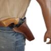 Barsony Brown Leather Cross-Draw Gun Holster for 6" Uberti 1875 Right view 4