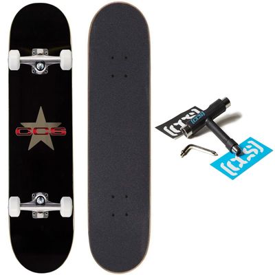 [CCS] 97 Star Skateboard Complete - Silver/Red - 7.50"