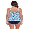 Shapesolver Women's Standard Handkerchief Hem Tankini Top, Skip to My Blue view 2