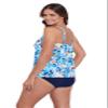Shapesolver Women's Standard Handkerchief Hem Tankini Top, Skip to My Blue view 3