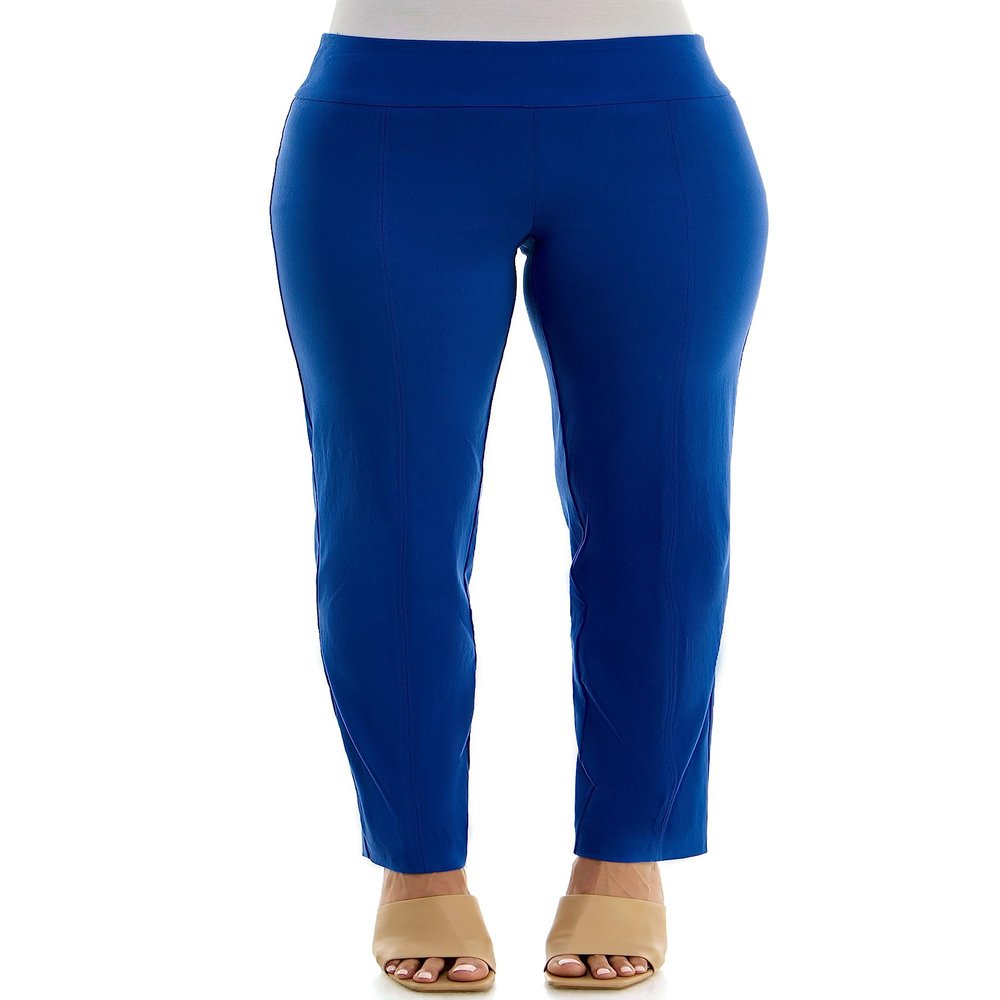 Zac & Rachel Women's Millennium Fabric - Slim Leg Pull-On Pant, Surf The Web, 16 WS