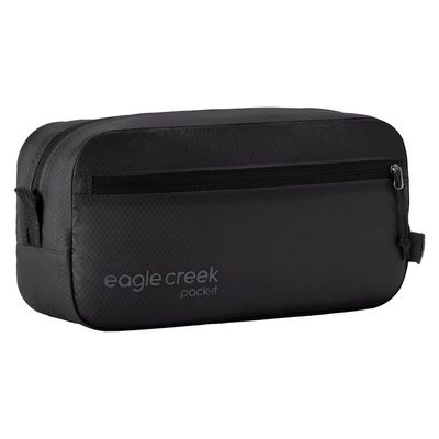 Eagle Creek Pack-It Isolate Quick Trip - Compact Travel Toiletry Bag for Optimizing Luggage Space - Lightweight - Water-Resistant - Easy-Grab Zipper - Sustainable Materials - Small - Black