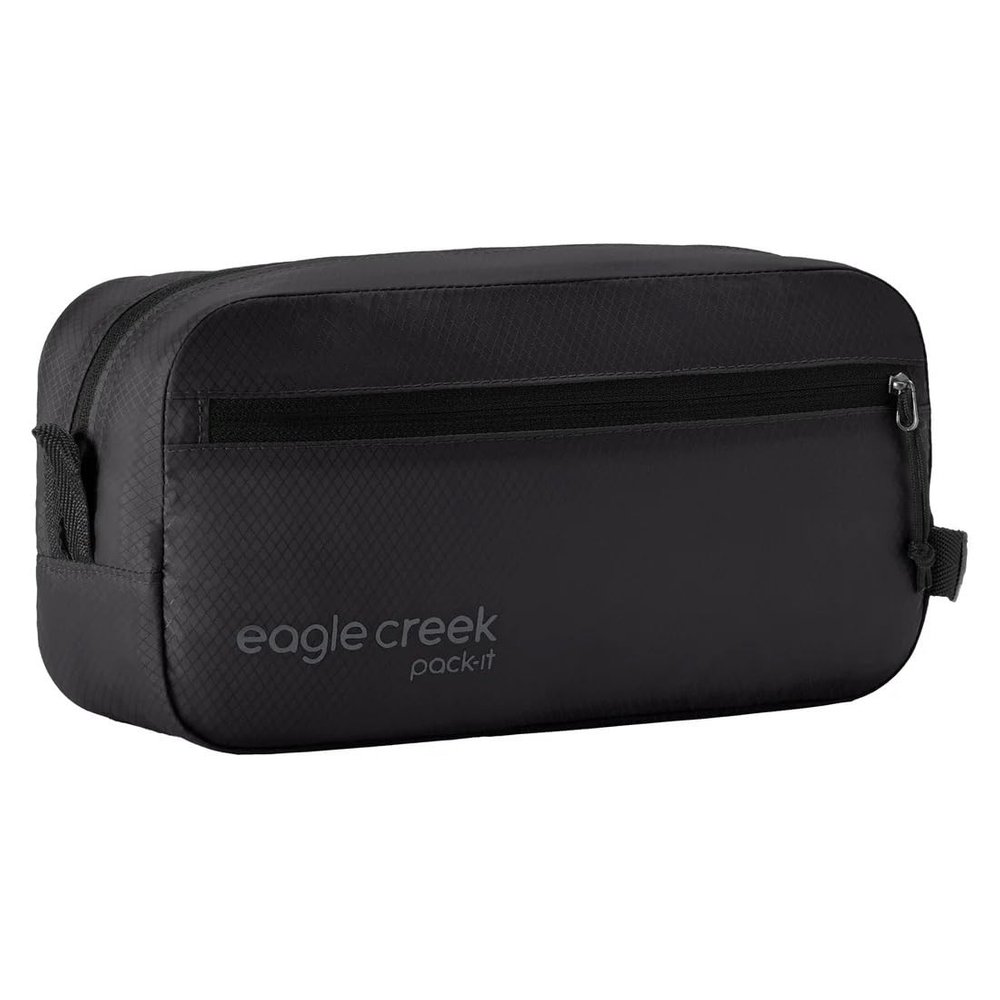 Eagle Creek Pack-It Isolate Quick Trip - Compact Travel Toiletry Bag for Optimizing Luggage Space - Lightweight - Water-Resistant - Easy-Grab Zipper - Sustainable Materials - Small - Black
