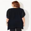 Catherines Women's Plus Size Embellished Poncho - 0X/1X, Black view 2