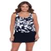Shapesolver Women's Shirred Neck Blouson Underwire W/Bra Back, Nightshade view 1