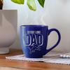 Rico Industries NFL Football Detroit Lions Dad Royal Blue 16 oz Team Color Laser Engraved Speckled Ceramic Coffee Mug view 2