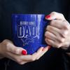 Rico Industries NFL Football Detroit Lions Dad Royal Blue 16 oz Team Color Laser Engraved Speckled Ceramic Coffee Mug view 4