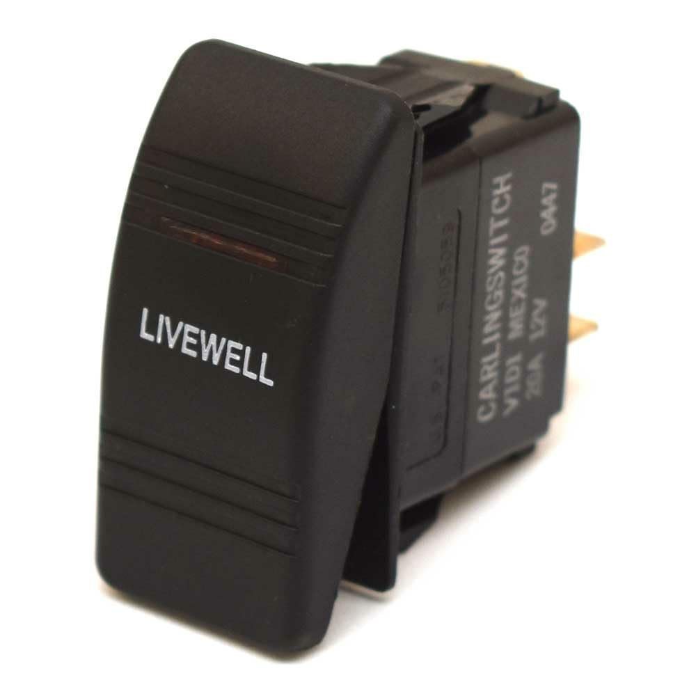 NineFit Basics Carling On/Off Contura III Boat Rocker Switch | Livewell 3 Spade 12 V