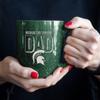 Rico Industries NCAA Michigan State Spartans Dad Alternate 16 oz Team Color Laser Engraved Speckled Ceramic Coffee Mug view 4