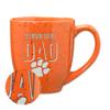 Rico Industries NCAA Clemson Tigers Dad Alternate 16 oz Team Color Laser Engraved Speckled Ceramic Coffee Mug view 1