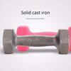 2pcs Hex Dumbbell Female and Men's Beginner Aerobics Bodybuilding Fitness Equipment Home Gym Sporting Goods Exercise Arm Pilates Yoga Weight Lose Thin Arm Non-Slip Dumbbe (Pink 5KG*2) view 4