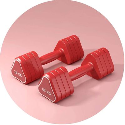 Fitness Dumbbells Lady Beginner Pair Of Small Dumbbells Yoga Aerobics Auxiliary Dumbbells Home Leisure Sports Equipment Dumbbells Free Weights Dumbbells Set (Red 1.5kg*2)
