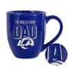 Rico Industries NFL Football Los Angeles Rams Dad Royal Blue 16 oz Team Color Laser Engraved Speckled Ceramic Coffee Mug view 1