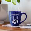 Rico Industries NFL Football Los Angeles Rams Dad Royal Blue 16 oz Team Color Laser Engraved Speckled Ceramic Coffee Mug view 2