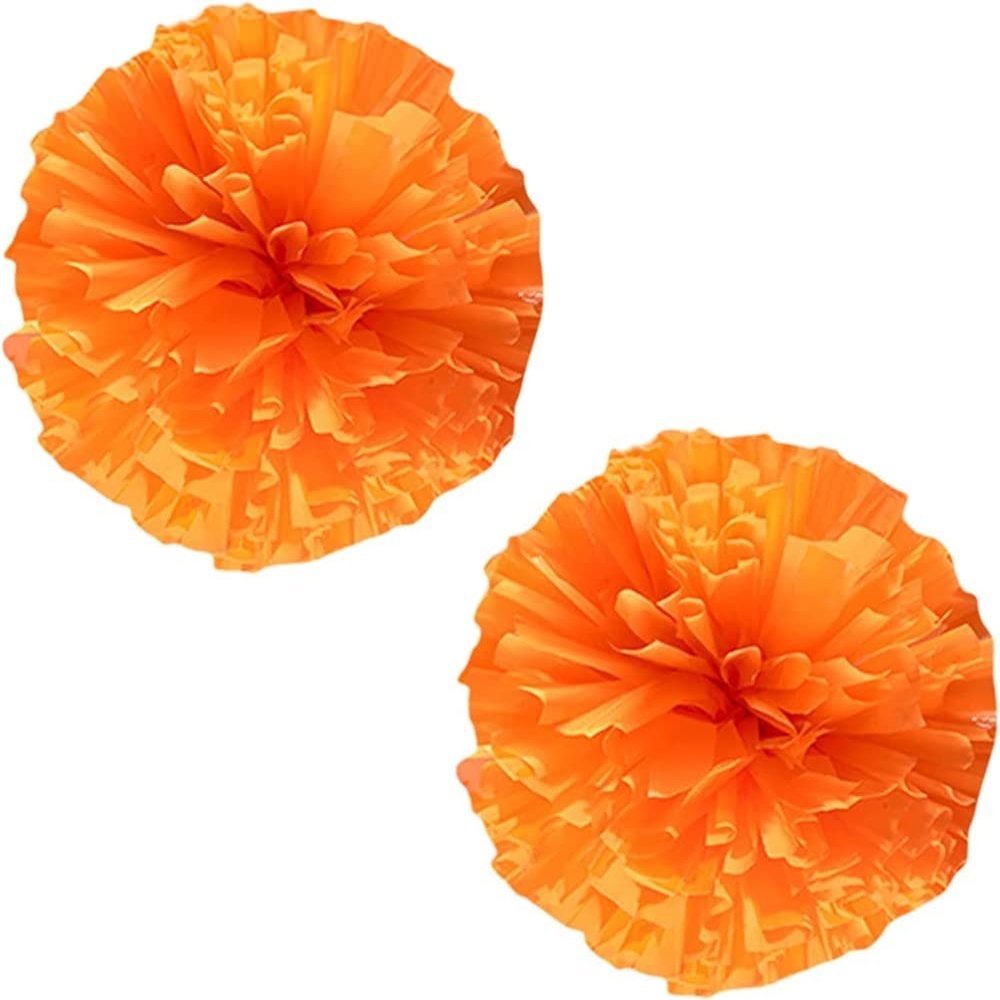Cheerleading Pom Poms dla dzieci Dorosy, 12-calowe plastikowe Cheer Poms z rkojeci Baton, 2 szt. Cheerleaderki Pompony Holiday Cheer Prom Sports Team Dance(Color:Orange#Handle)