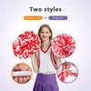 Cheerleading Pom Poms dla dzieci Dorosy, 12-calowe plastikowe Cheer Poms z rkojeci Baton, 2 szt. Cheerleaderki Pompony Holiday Cheer Prom Sports Team Dance(Color:Orange#Handle) view 2