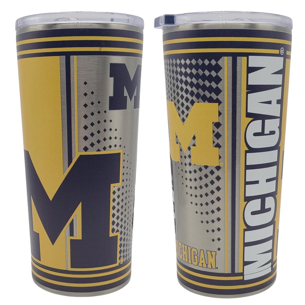 Boelter Brands NCAA Hero Digital Stainless Steel Vacuum Insulated 20oz Ultra Travel Tumbler (Michigan Wolverines)