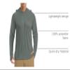 Sun Shirts for Men Hoodie Casual UPF 50+ Uv Protection Fishing Shirt Lightweight Quick Dry Long Sleeve Athletic Shirt Dark Gray view 2