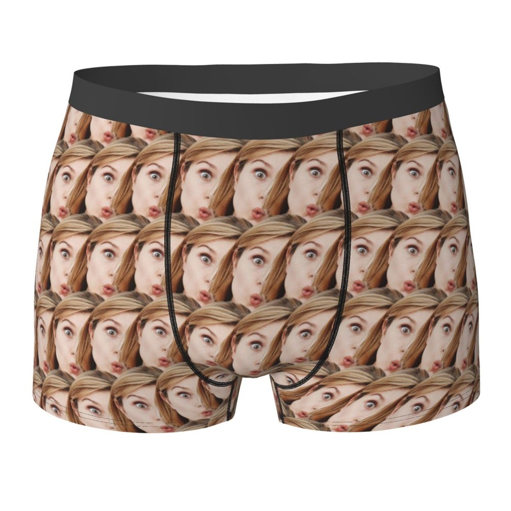 Naughty Funny Boxers with Designs Customized Underwear for Men and Boyfriend Custom Underwear with Face on It Custom Underwear Briefs XXL-0.0.4 Yellow