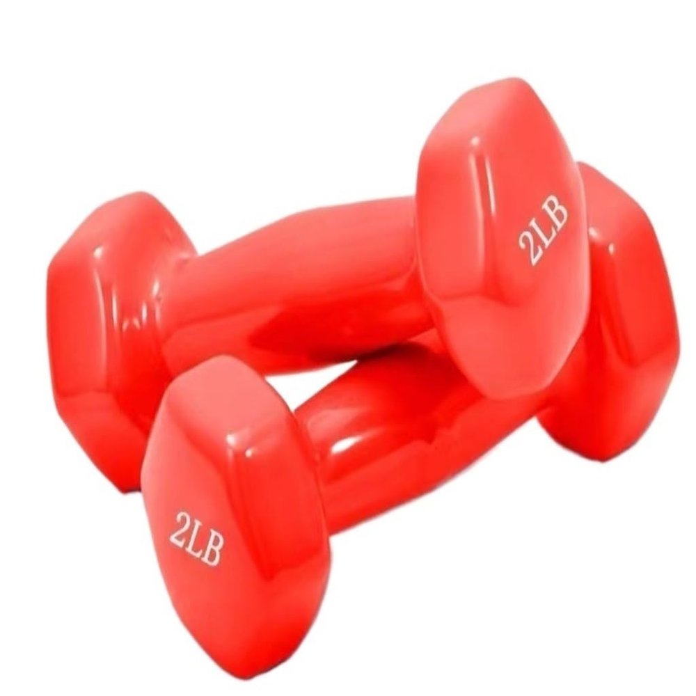 Dumbells Glossy Plastic Dipped Dumbbells For Men And Women Fitness Training Equipment Home Arm Lifting Arm Strength Dumbell Set (Red 10kg)