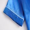 Vopmocld Satin Pajama Sets Unisex Boys and Girls Silk Button Down Short Sleeve & Shorts & Pants Sleepwear 3PCS Loungewear PJS, GemBlue, 12 view 4