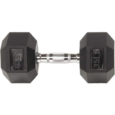 Dumbells Fitness Rubber Coated Hexagonal Dumbbell Single Dumbbell Men's Fitness Home Arm Muscle Hexagonal Dumbbell Dumbell Set (Black 10kg)