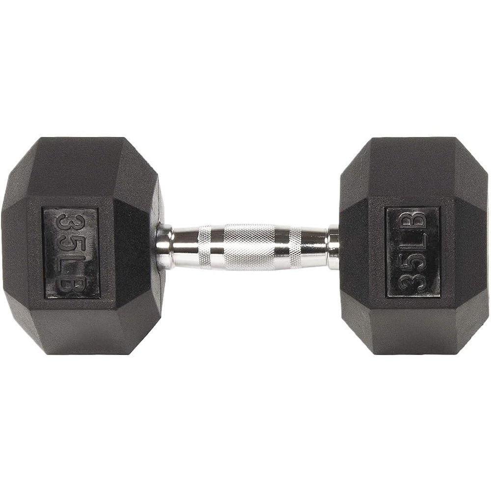 Dumbells Fitness Rubber Coated Hexagonal Dumbbell Single Dumbbell Men's Fitness Home Arm Muscle Hexagonal Dumbbell Dumbell Set (Black 10kg)
