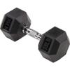Dumbells Fitness Rubber Coated Hexagonal Dumbbell Single Dumbbell Men's Fitness Home Arm Muscle Hexagonal Dumbbell Dumbell Set (Black 10kg) view 4